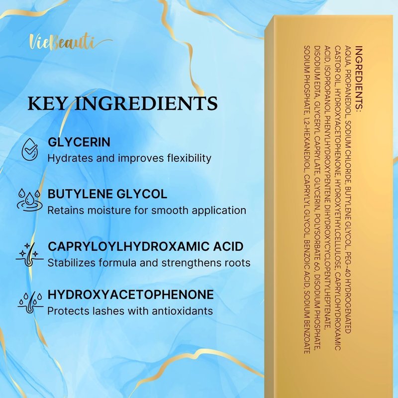 VieBeauti Eyelash Growth Serum 5mL – Lash Serum for Longer, Fuller & Thicker Looking Lashes, Advanced Nourishing Formula, Vegan & Cruelty-Free, Gentle for Sensitive Eyes