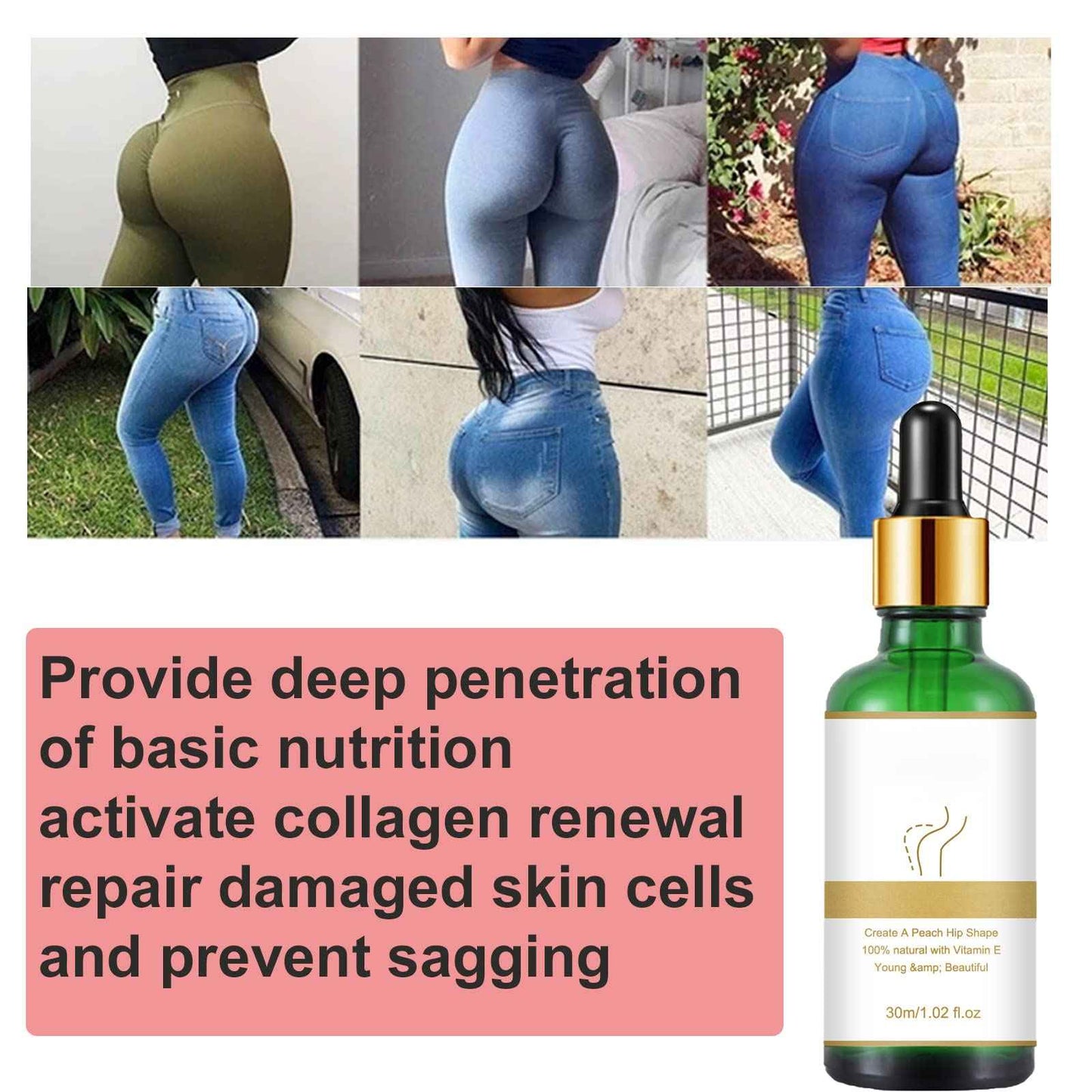 Buttock Lifting Oil, Hip Lift Up Essential Oil, Hip Lifting Essential Oil, Buttocks Essential Essence for Women (30ml-3PCS)