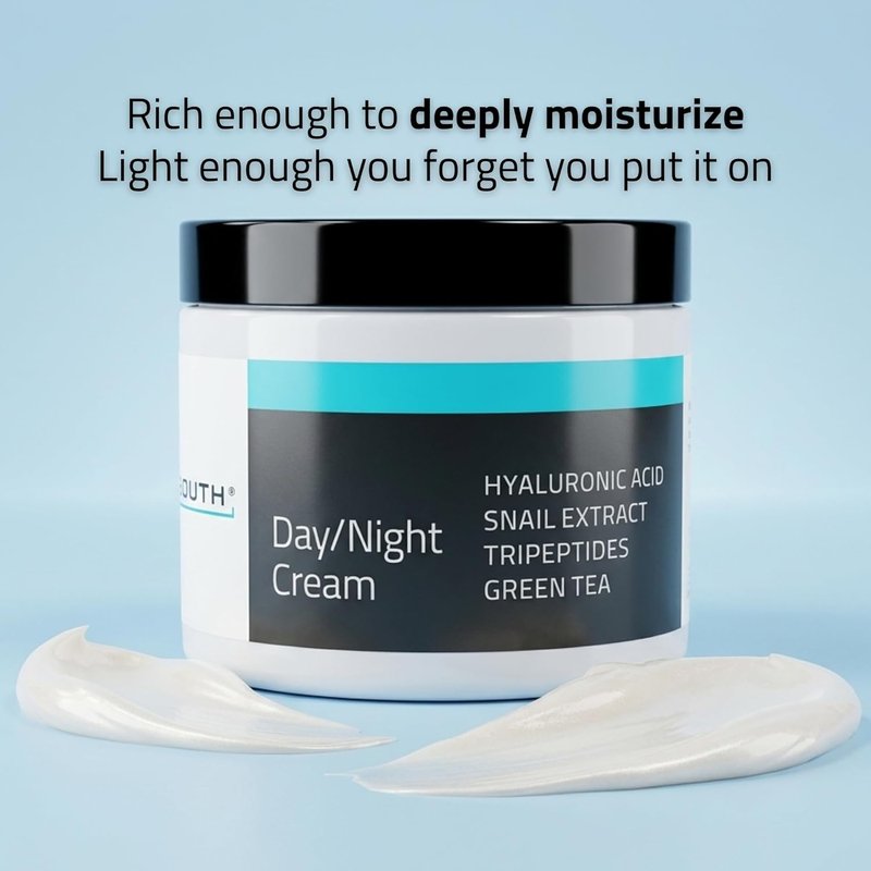 YEOUTH Day & Night Cream - Hyaluronic Acid & Snail Mucin Moisturizer for All Skin Types | 4 oz