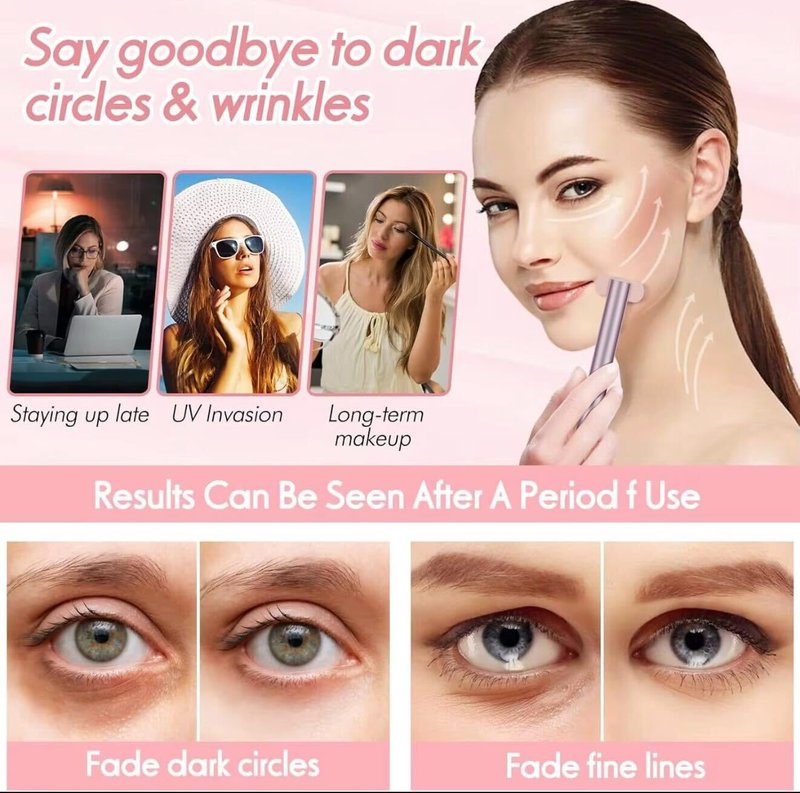 4-in-1 Facial Device with Red Light Therapy – Anti-Aging, Skin Rejuvenation, Pore Cleaner, Microcurrent Tool – USB Rechargeable & Travel-Friendly