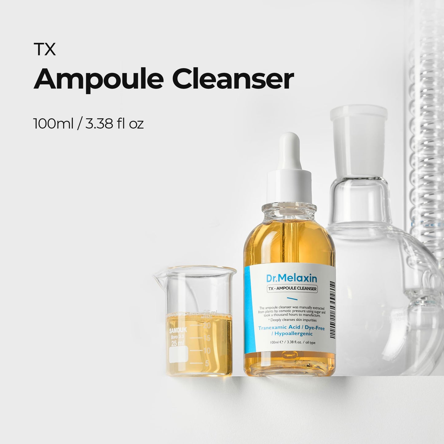 Dr.Melaxin TX Tranexamic Acid Ampoule Cleanser 100ml / 5.07fl oz, Moisturizing, Cleansing for Sensitive Skin