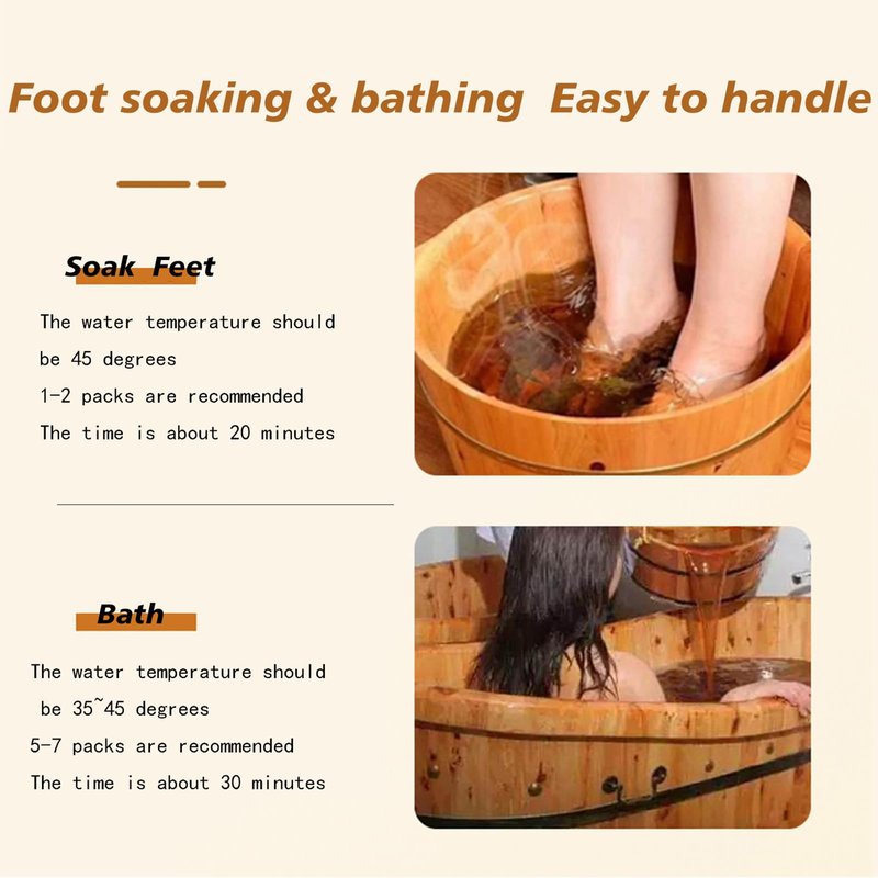 30 Pack Herbal Foot Soak Bags -Natural Ginger Mugwort Foot Detox Soak ,Body care herbal package Soothes Tired ,Chinese Herbal Foot Bath Spa Gift for Men & Women艾草生姜中药泡脚包 (32 Ounce (Pack of 1), 24)