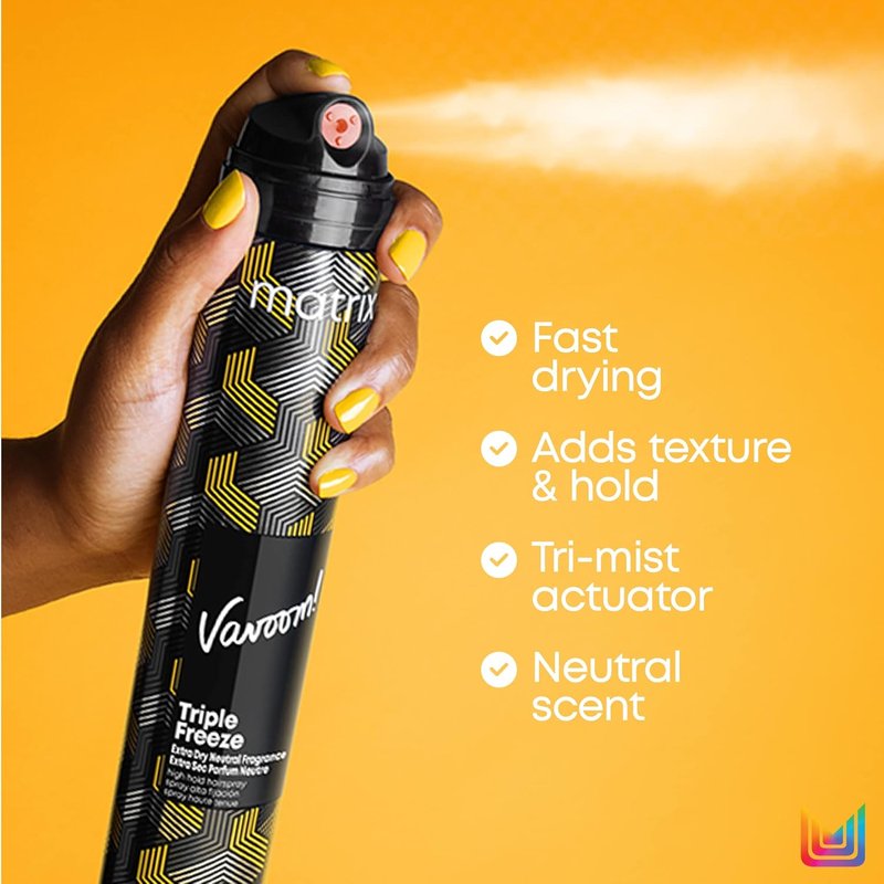 Matrix Vavoom Hairspray - Fast-Drying Extra Dry Formula for Volume & Lift | 24-Hour Hold, Humidity Resistant