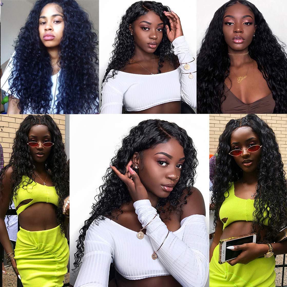 Deep Wave Closure - 4"x4" 150% Brazilian Virgin Human Hair | Soft, Smooth, Bleached Knots, Free Part