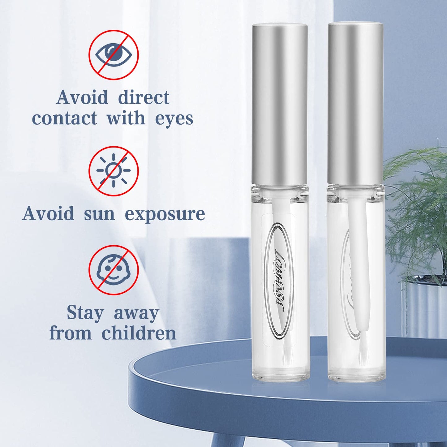 Lomansa Lash Lift Glue 2PCS, Eyelash Lift Glue Adhesive for Perming Rods, Strong Hold for Lash Lift & Brow Lamination at Home or Salon
