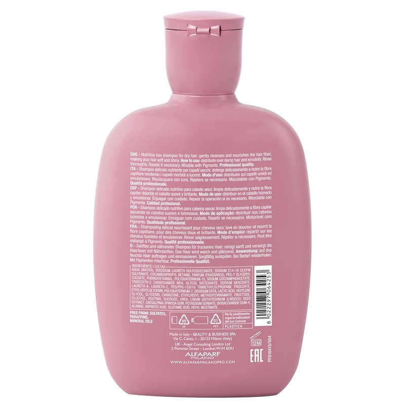 Alfaparf Milano Moisture Nutritive Shampoo - Sulfate & Paraben Free | Ideal for Dry, Color-Treated Hair