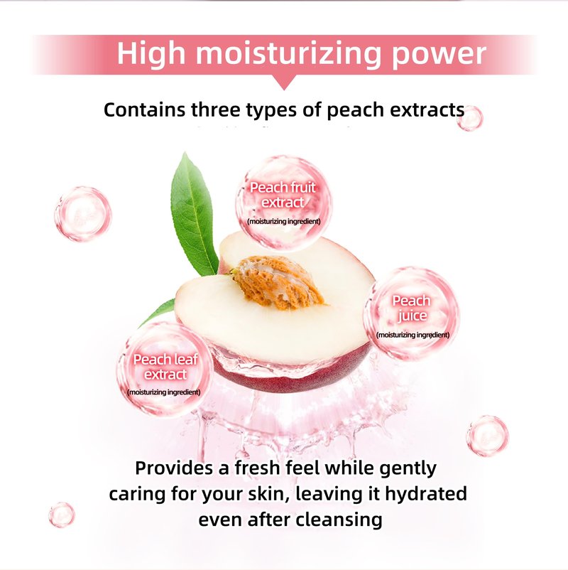 HANAJIRUSHI Cleansing Lotion | PeachScent | Sensitive Skin | Water Cleansing | Makeup Remover | Eye Makeup Remover | Made in Japan (12.8 fl oz)