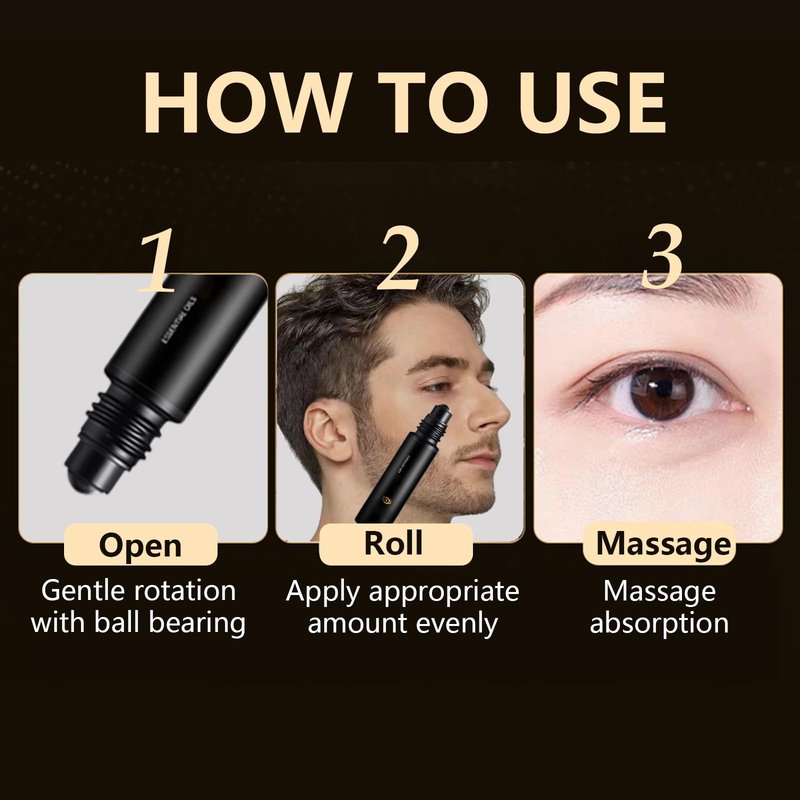 Zevorify Eye Repair Stick for Men | Caffeine Under Eye Roller for Eyebags and Dark Circles - Cooling Stick Hydrates and Depuffing, 0.34 Fl Oz (1 PC, 0.34 Fl Oz/PC)