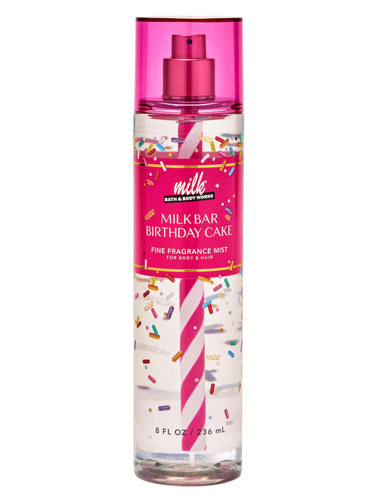 Bath & Body Works Milk Bar Birthday Cake Fine Body Fragrance Mist 8 Fluid Ounce (Milk Bar Birthday Cake)