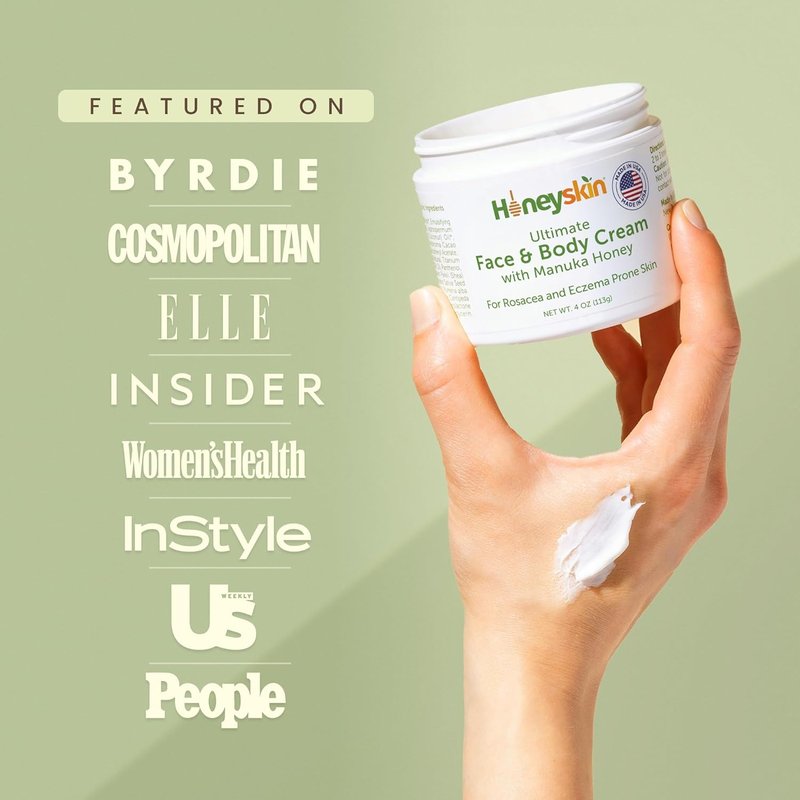 Hydrating Face Moisturizer & Body Cream - Organic Manuka Honey for Dry, Itchy Skin | 4oz