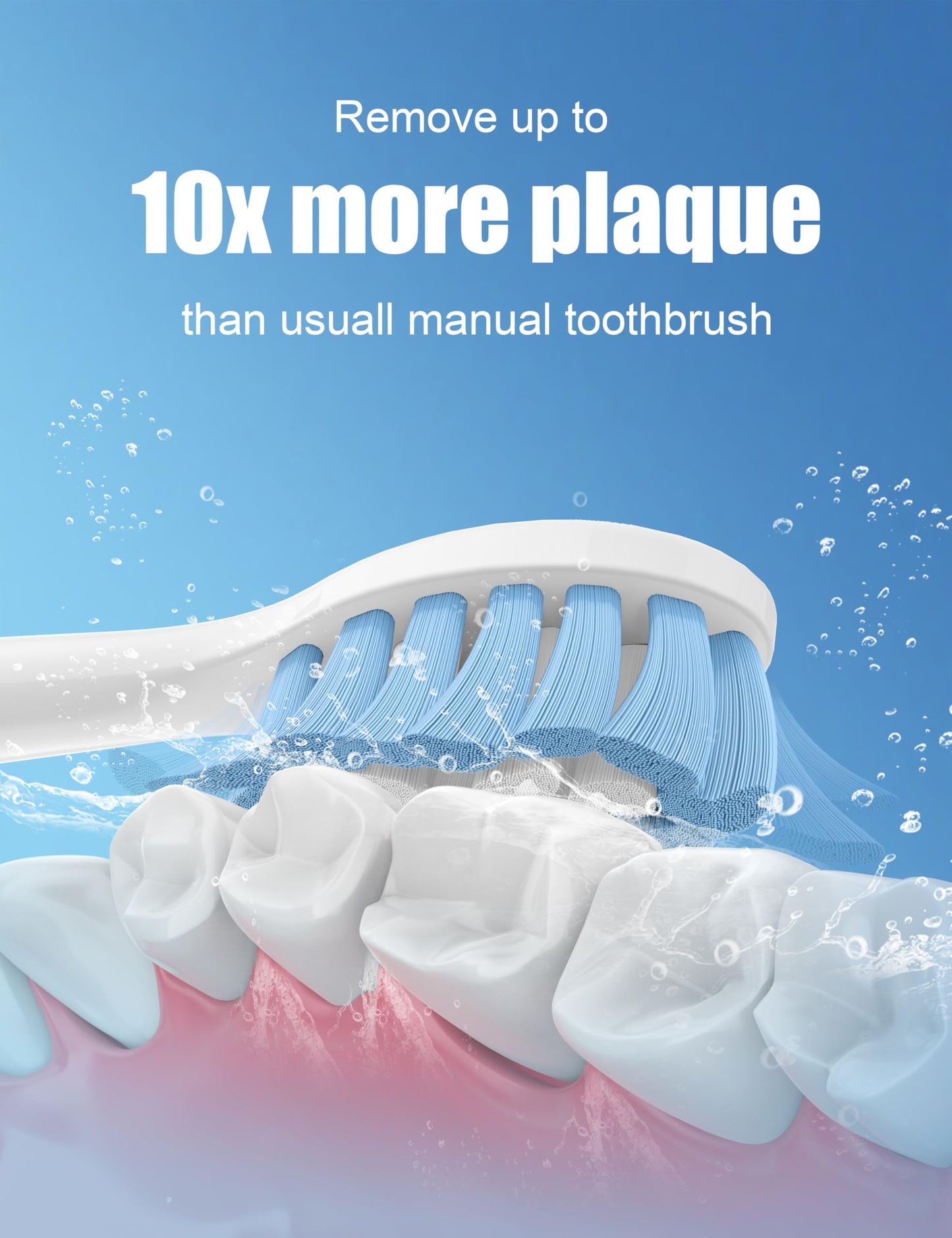 Sensitive Replacement Toothbrush Heads for Philips Sonicare Soft Simply Clean Electric Brush Head, 8 Pcs White