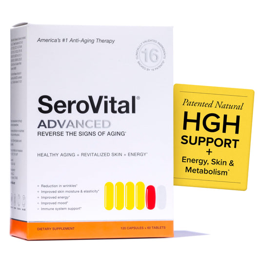 Serovital Advanced - Anti-Aging Supplement - HGH Supplement for Women – Supports Energy, Sleep, Weight Management, Metabolism, Skin - 30 Servings