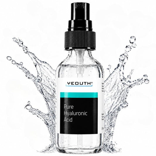 YEOUTH Pure Hyaluronic Acid Serum for Face with 99% Hyaluronic Acid, Plumping Hydrating Serum Targets the Appearance of Fine Lines, Dry and Dull Skin, 2 oz