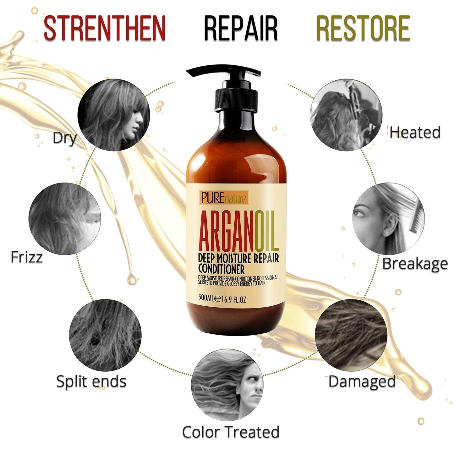PURE NATURE Moroccan Argan Shampoo and Conditioner