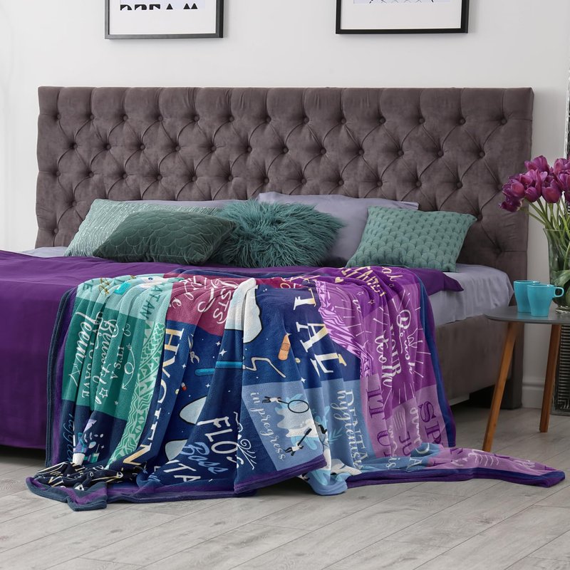 Solzien Dental Hygienist Gifts for Women Blanket 60"x50", Dental Hygiene Student Graduation/Christmas/Birthday Gift