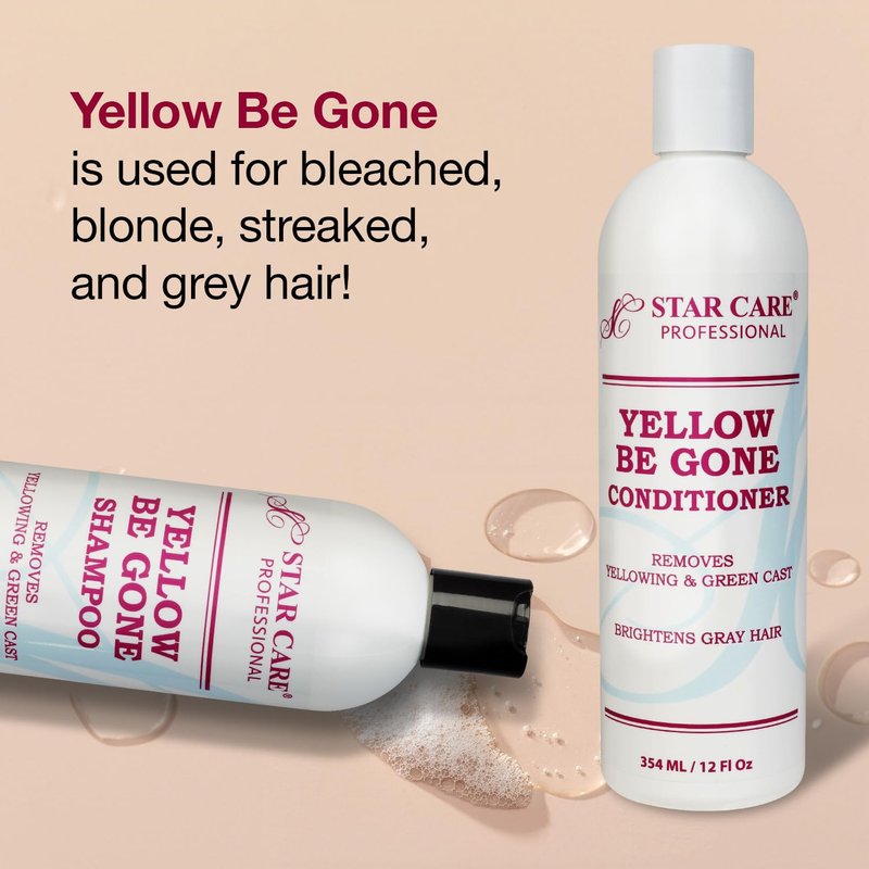 Yellow Be Gone Shampoo - Clarifying Brassiness Neutralizer for Bleached, Blonde & Gray Hair | 4oz/118ml