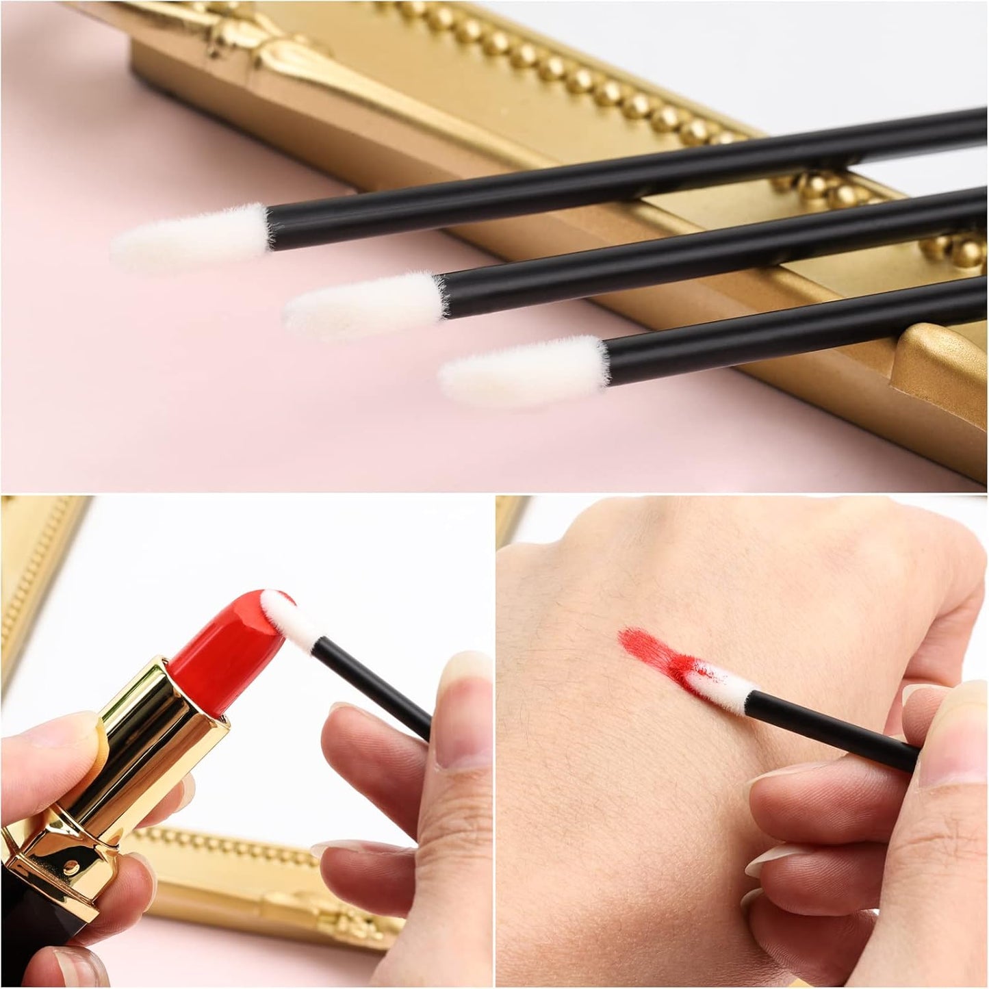Lip Wands - 2000 Disposable Lip Applicators for Lipstick & Lip Gloss | Lint-Free Makeup Brushes