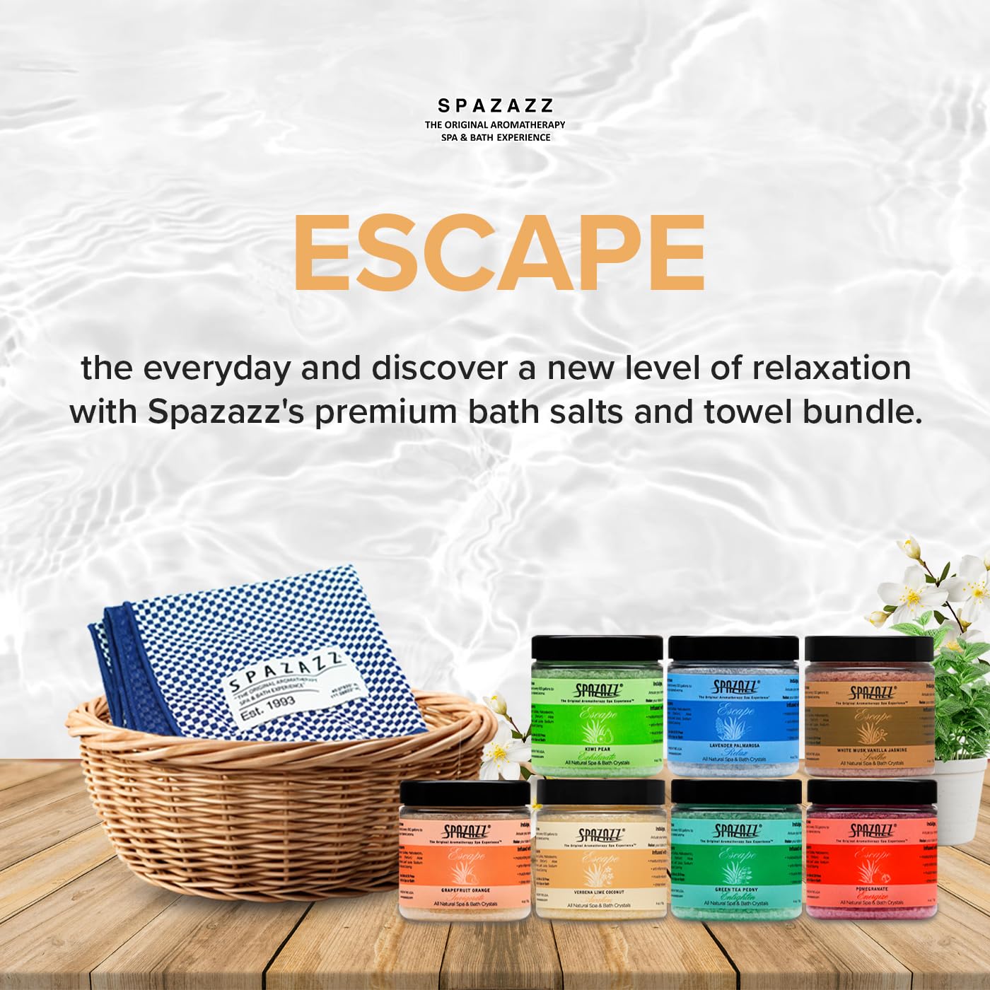Aromatherapy Bath Salt Crystals - Spa & Hot Tub Sampler Set | 4 Oz | Lavender, Lime Coconut, Green Tea & More