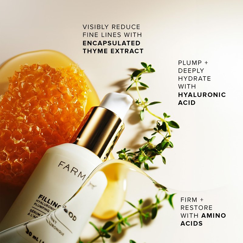 Farmacy Hyaluronic Acid Serum for Face - Filling Good Face Serum with Vegan Collagen Peptides - Helps Smooth Fine Lines + Wrinkles - Hydrating, Plumping + Anti Aging Skin Care (30ml)