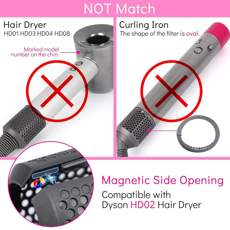 Magnetic Hair Dryer Filter Cover Replacement for Dyson Supersonic HD02 | Outer Strainer Filter Cage