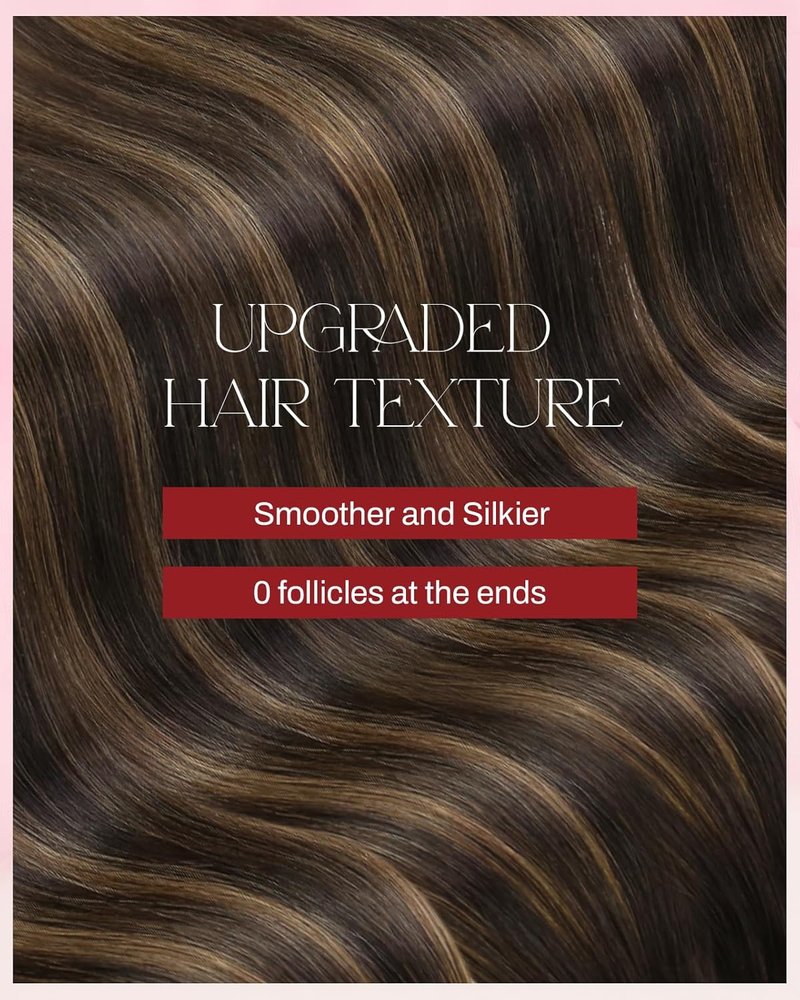 Tape In Hair Extensions - Human Hair Balayage Brown Rooted - 18 Inch, 20pcs, 50g