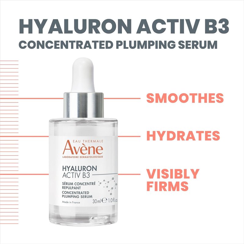 Avène Hyaluron ACTIV B3 Plumping Serum - Lightweight Hydrating Formula with Niacinamide & Hyaluronic Acid | 1 oz