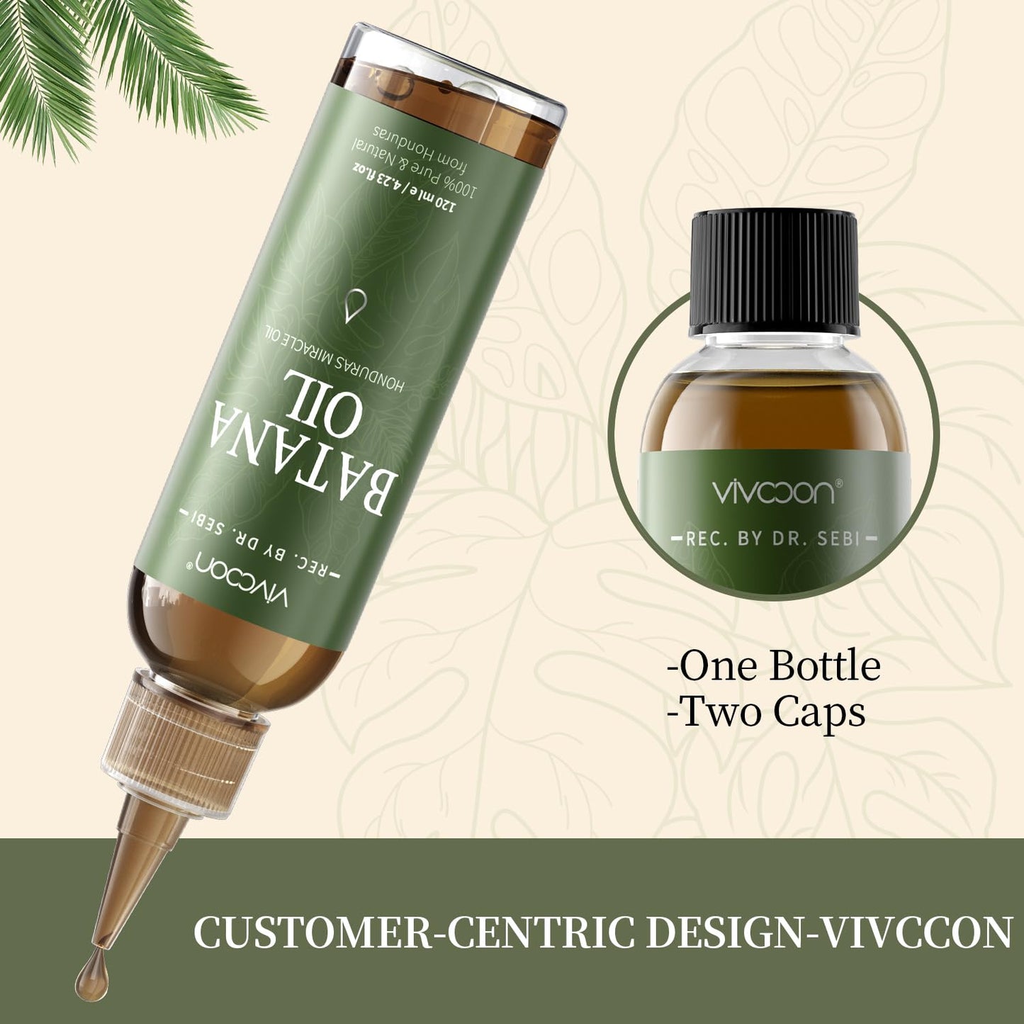 Vivccon Batana Oil Kit for Hair Growth, Pack of 2, Enhance Hair & Skin Radiance Wellness for Men & Women