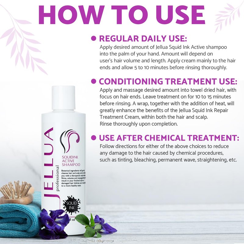 Jellua Squid Ink Active Shampoo 8 oz