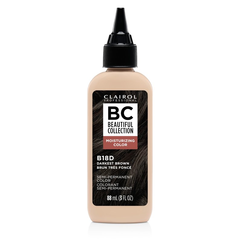 Clairol Professional Beautiful Collection Hair Color, 18D Darkest Brown, 3 Fl Oz - Packaging May Vary