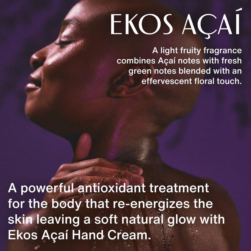 Ekos Açaí Hand Cream - Anti-Dullness Moisturizer for Fast Absorption | Vegan Skin Care - 2.6oz (75g)