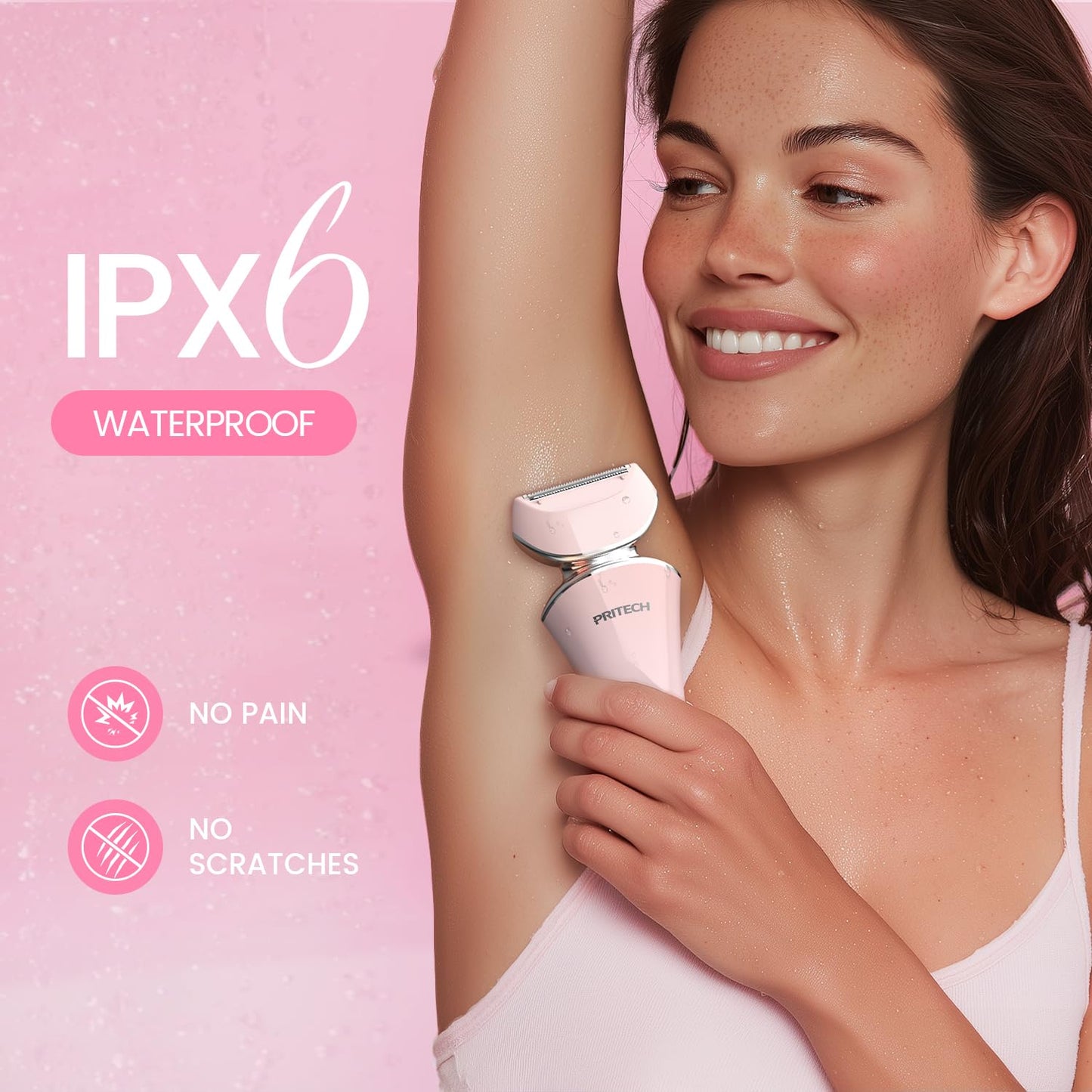 Electric Razor for Women Rechargeable Wet Dry Electric Shaver for Women, Waterproof Lady Shaver for Legs Arm Underarm Bikini Public Body Razor with One Extra Foil Blade