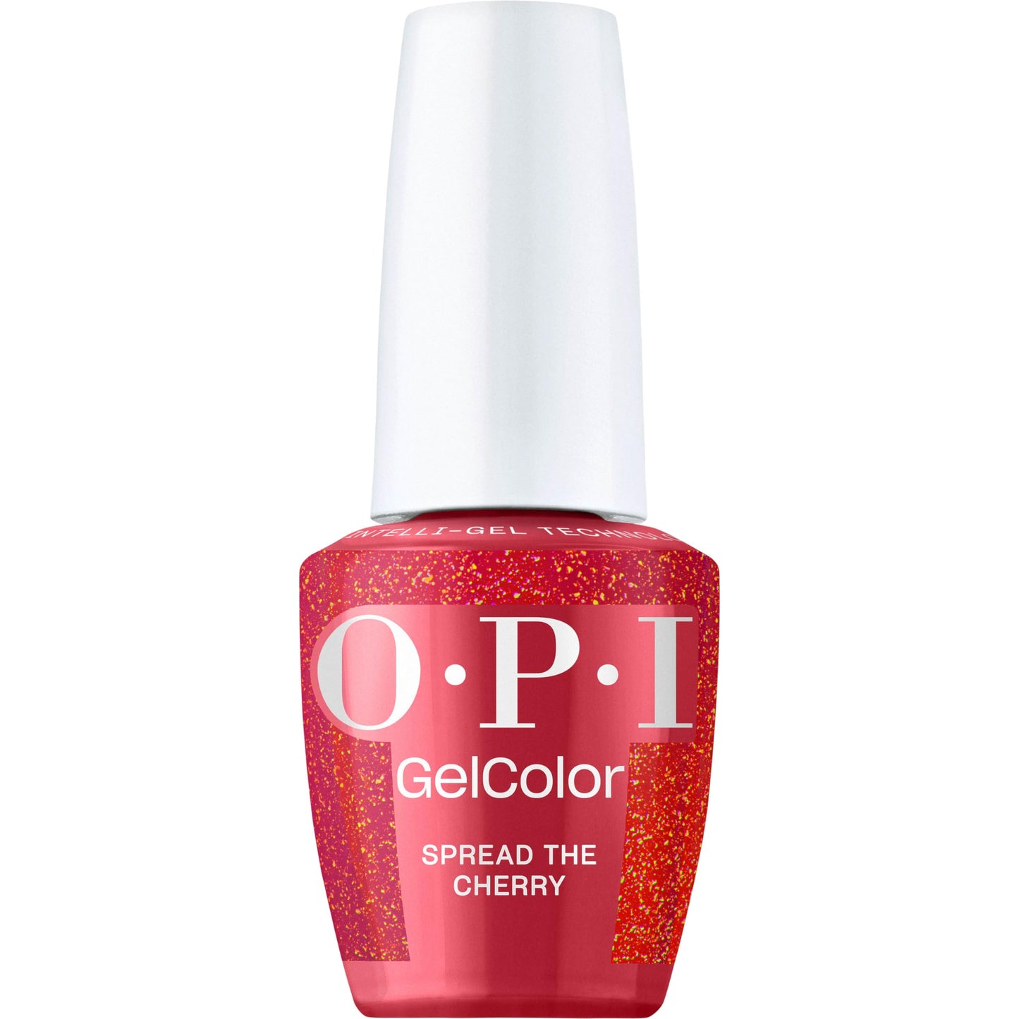 OPI GelColor Spread the Cherry | Opaque Bright Cherry Red Shimmer LED Cure Gel Nail Polish | Salon-Quality Shine, Long-Lasting Wear | 0.5 Fl Oz | Good Enough to Treat | Holiday 2025