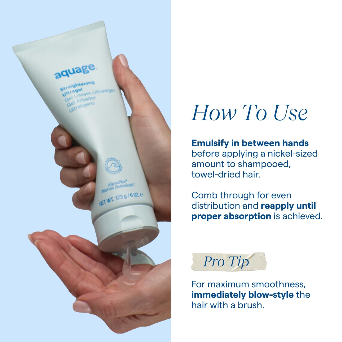 Aquage Straightening Ultragel & Hair Smoothing Cream, 6 oz