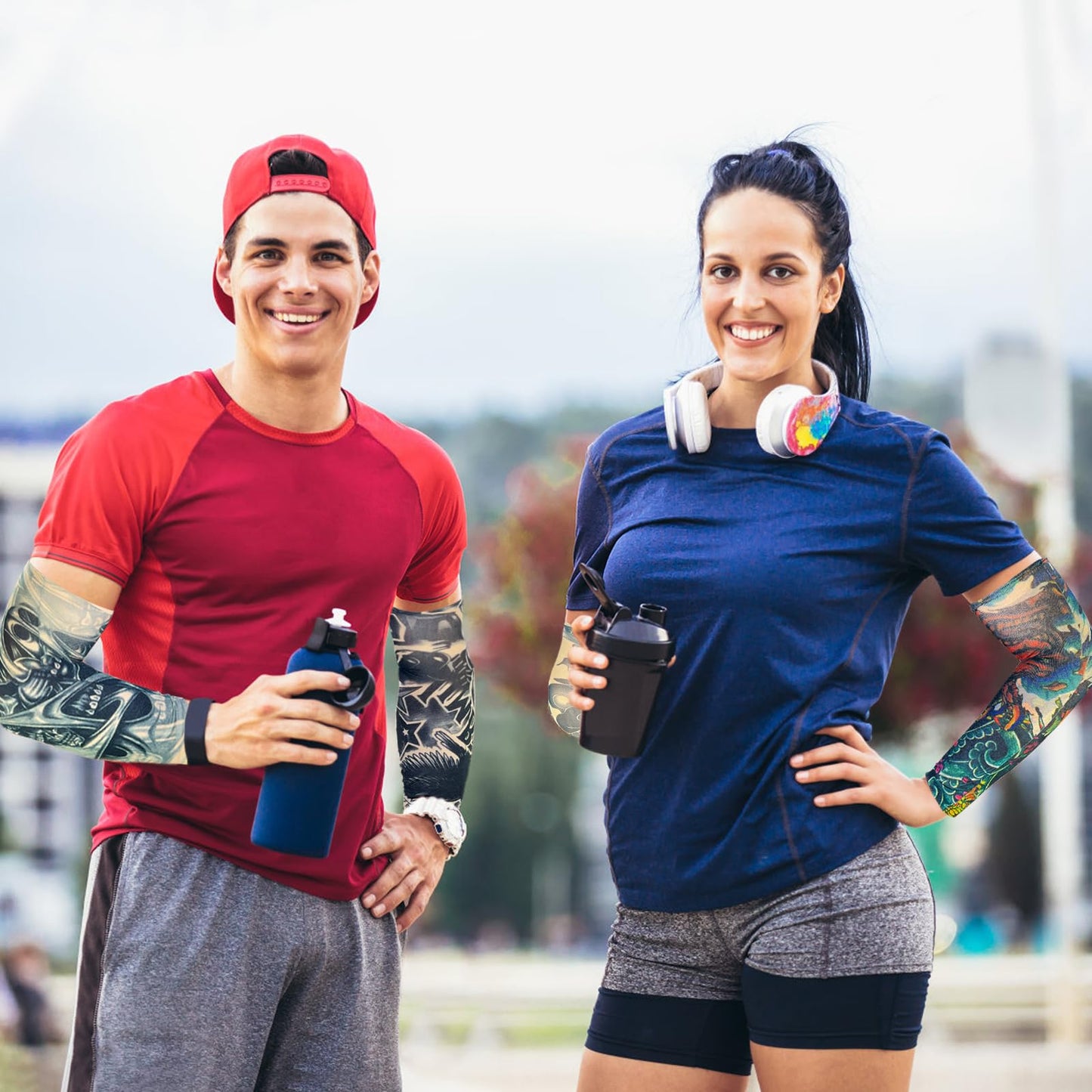 Tatoo Sleeves Men, Women, and Kids – Fake Temporary Tattoo Sleeve for Outdoor Sports, Hallowwen Costumes
