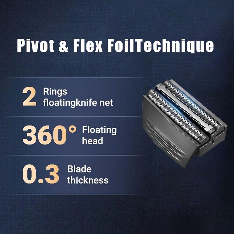 Shaver Replacement Foil Head Compatible with Remington TITANIUM-X Flex & Pivot Foil and Cutter Head for Shaver F4900,F5800,F7800 (Black/3Pack)