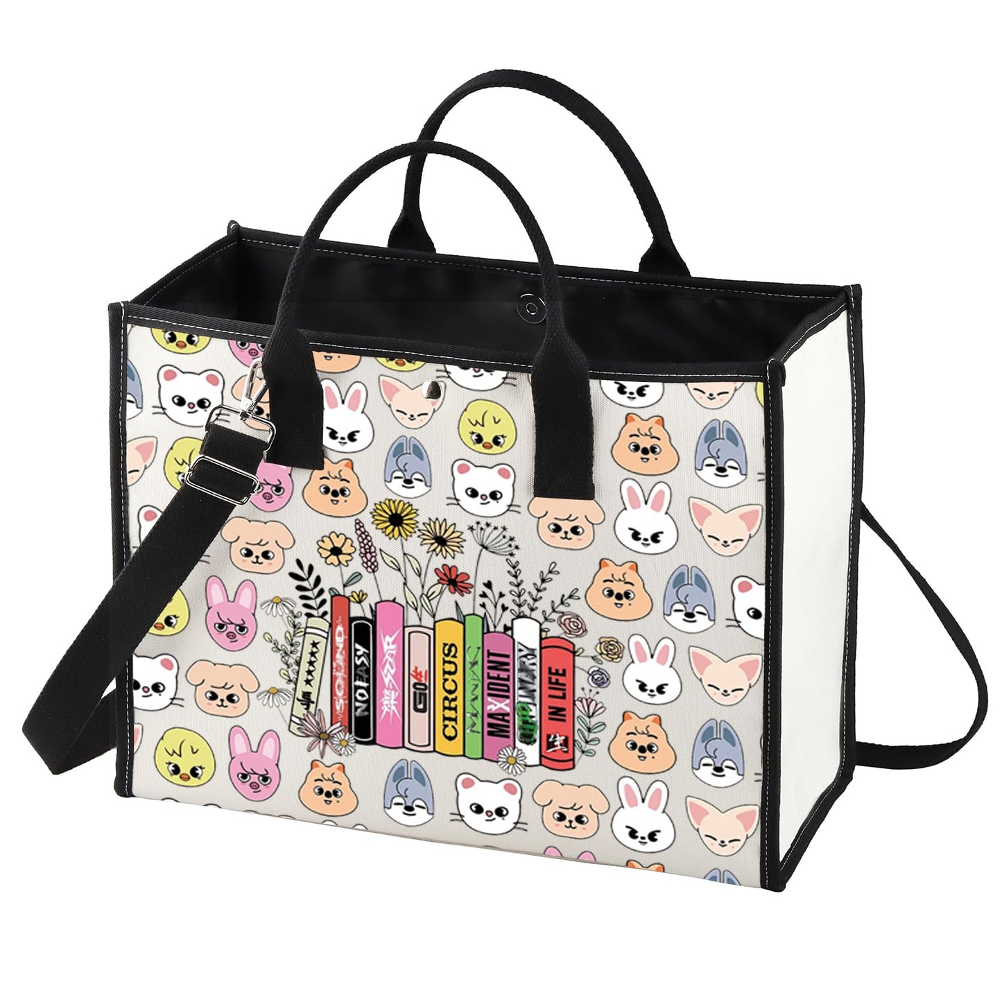 LEVLO Cartoon Korean Group Stay Cosmetic Makeup Bag Korean Group Animal Fans Gift Cartoon Member Zipper Pouch Bag (SK Life LT)