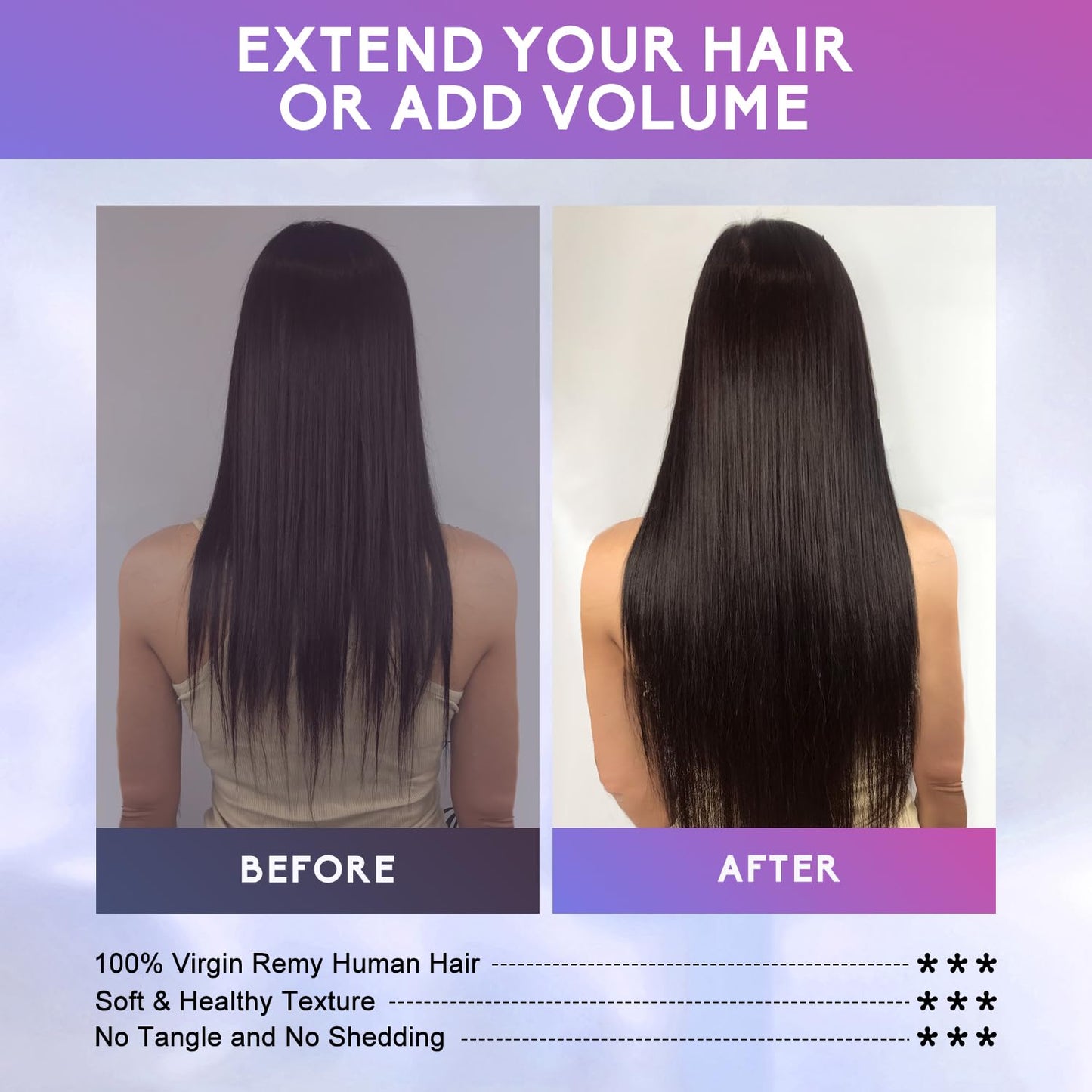 ZNXDJXE Dark Brown Clip in Hair Extensions Real Human Hair Invisible Seamless Remy Human Hair Clip in Extensions for Women 16 Inch, 8pcs Per Set with Double Weft
