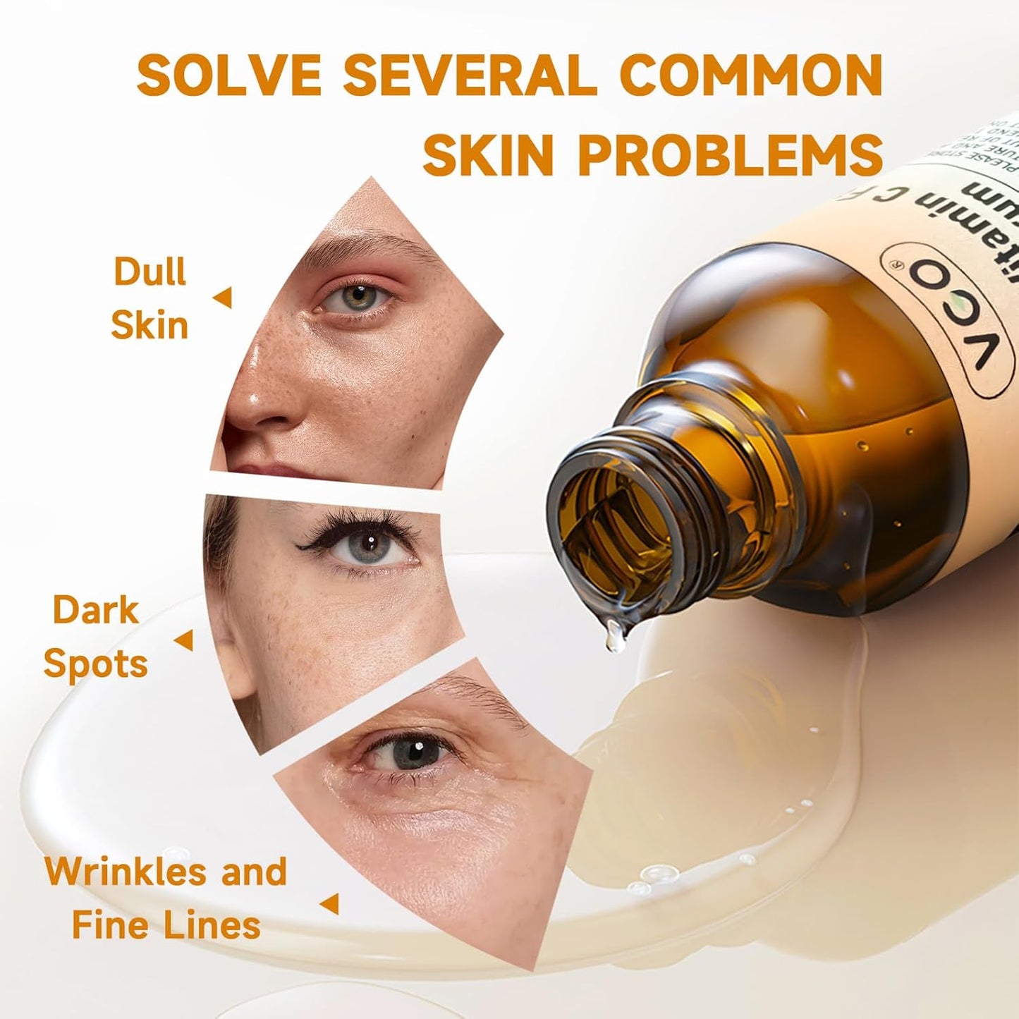 Vitamin C Serum for Face - Anti-Aging with Hyaluronic Acid & Vitamin E | Deep Hydration, 2.02oz / 60ml