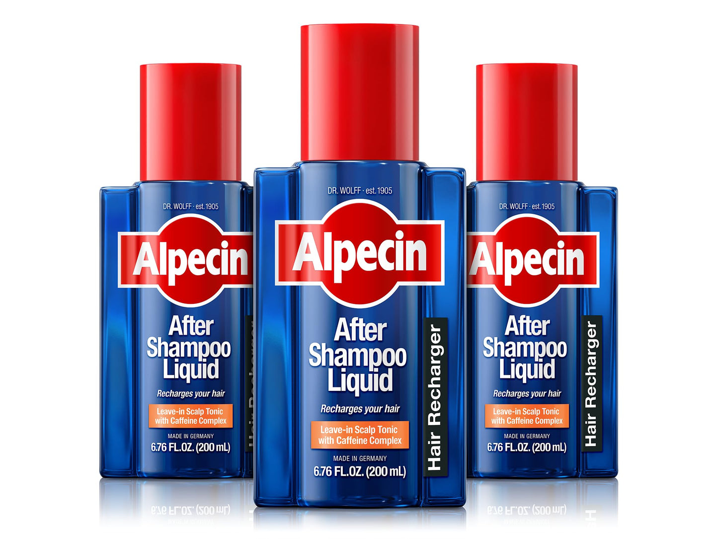 Alpecin After Shampoo Caffeine Liquid 6.76 fl oz (Pack of 3) I Topical Solution for Men's Thinning Hair I Promotes Natural Hair Growth I Sulfate Free with Concentrated Caffeine