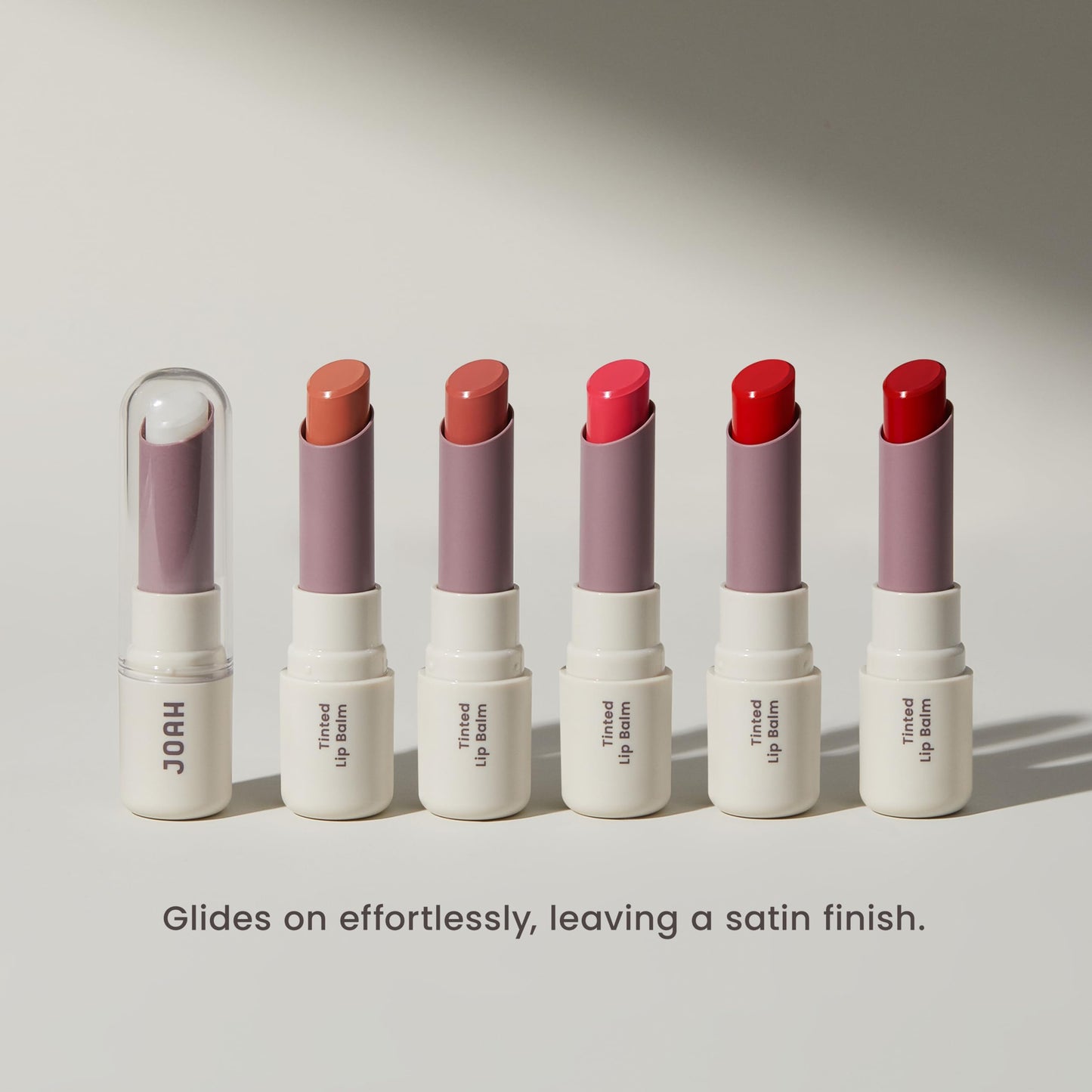 JOAH Tinted Lip Balm, Cherry Red, Vegan tinted lip balm for dry lips, Hydrating Lips, Nurishing Lips, Natural finish