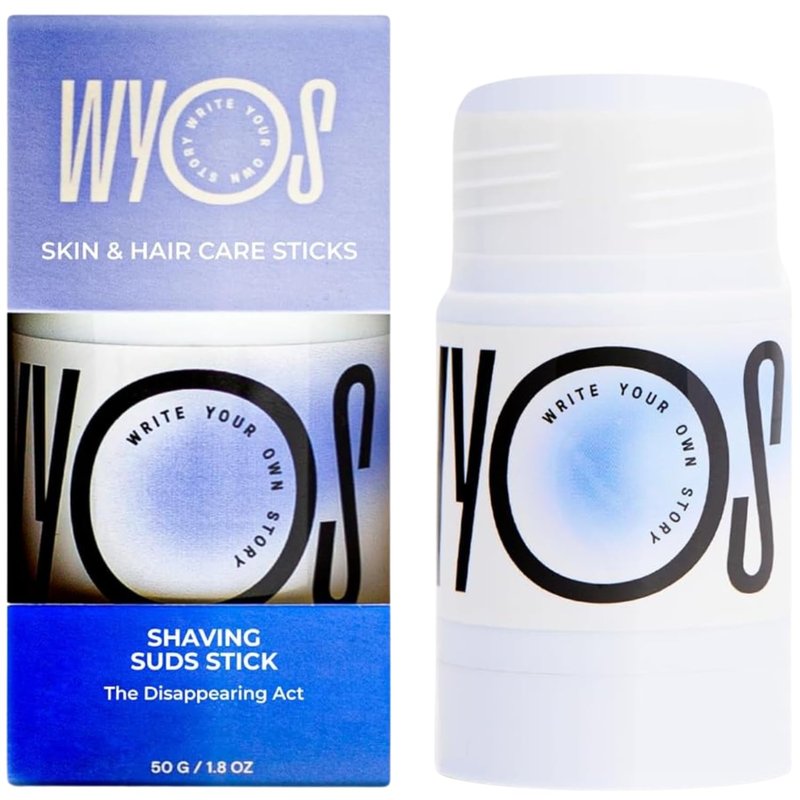 WYOS Shave Stick for Men – Hydrating Glycerin Formula for Sensitive Skin, Smooth Glide for a Close Shave, Solid Shaving Cream Stick, Hands-Free, No Mess, Leak-Proof & TSA-Friendly, 3 Pack