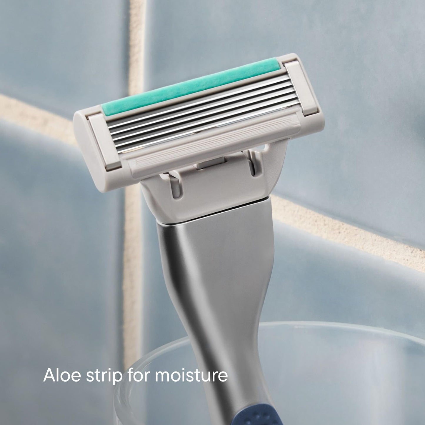 Harry's Plus Starter` Shaving Kit for Men - Premium Handle, 5 Razor Blade Cartridges, Foaming Shave Gel, and Travel Blade Cover - Advanced Pivoting System - Moss
