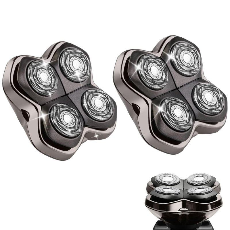 Shaver Replacement Heads - Compatible with Skull Head Shaver | 2-Pack Blades for Pitbull & Butterfly Kiss Pro