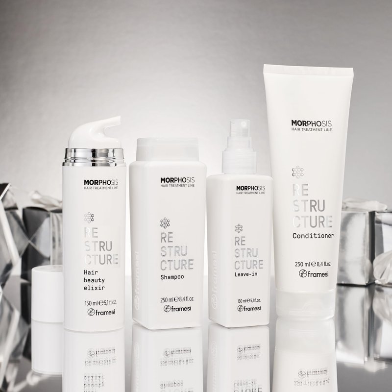 Framesi Morphosis Restructure Conditioner - Rebuilding Conditioner for Damaged DryHair - Sulfate Free Conditioner - Helps Repair and Revive to Support Smoother, Softer Hair - Color Safe (8.4 Fl Oz)