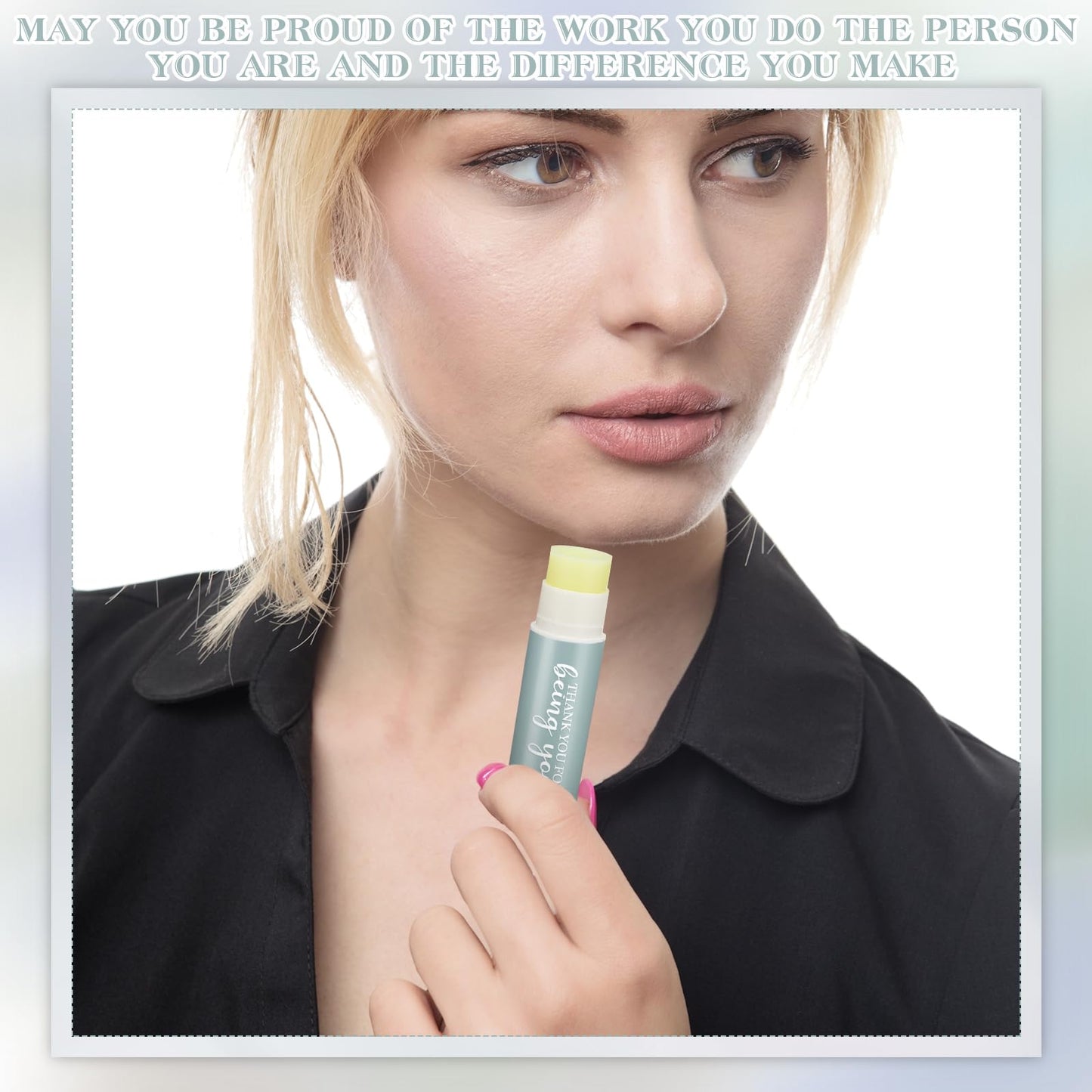 Swiffen 50 Sets Employee Appreciation Gifts Lip Balm Bulk Thank You Gifts for CNA Nurse Paraprofessional Women Team Coworkers Staff Volunteer Baby Shower Bridal Wedding Favors for Guests