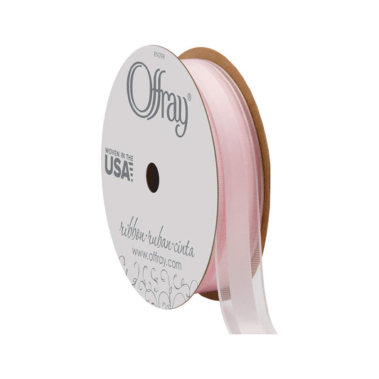 Offray 5/8" Wide Garbo Craft Ribbon, 3 Yards, Powder Pink