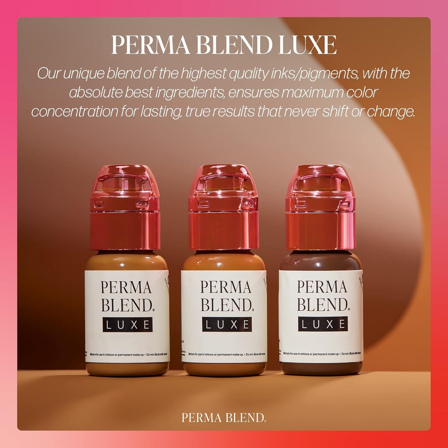 Perma Blend Luxe Microblading Ink - Enhance Lip Color & Permanent Eyeliner - Medium Brown Vegan Tattoo Ink | 0.5 oz
