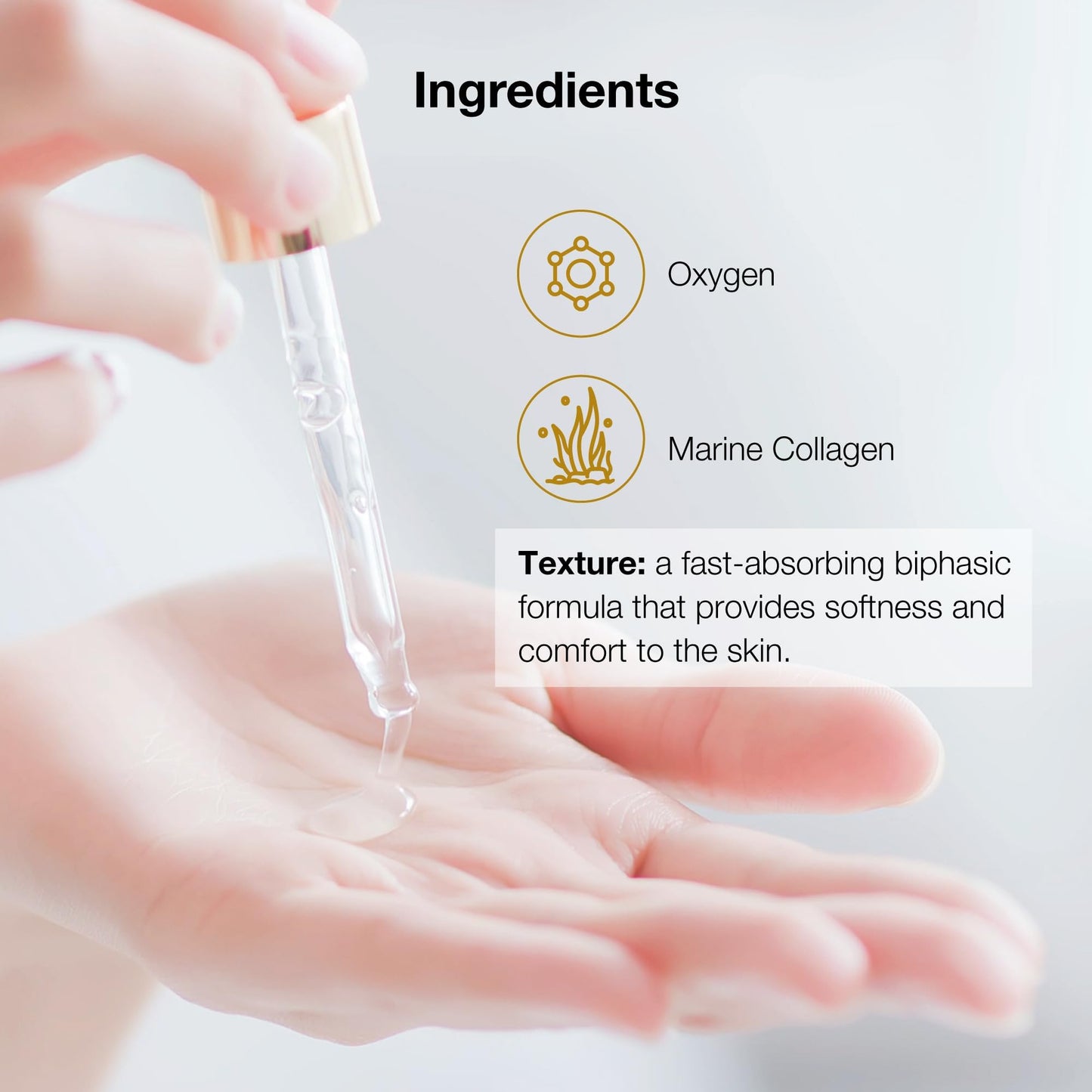 LULLAGE Splendor Elasticity & Firmness Moisturizing Face Serum for Women - Fast Absorbing Day & Night Hydrating Serum with Oxygen & Marine Collagen - 1 Fl. Oz Bottle