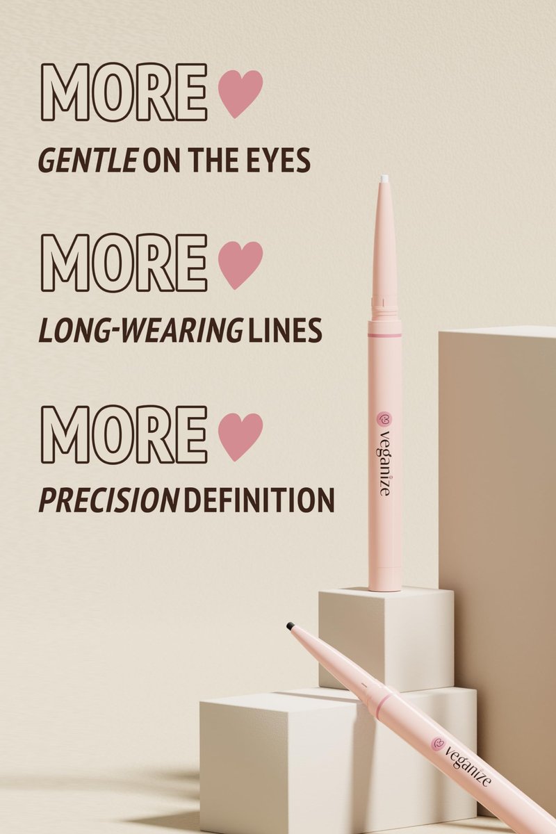 self beauty Veganize 2mm Slim Gel Pencil | Retractable Waterproof Gel | Long Lasting Water Resistant | Ultra Thin Precision for Beginners 0.35 oz (03 Cocoa Brown)