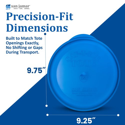 San Jamar-SI6500 Saf-T-Ice Commercial Ice Tote Snap-Tight Lid - Blue, 1 Count (Pack of 1)